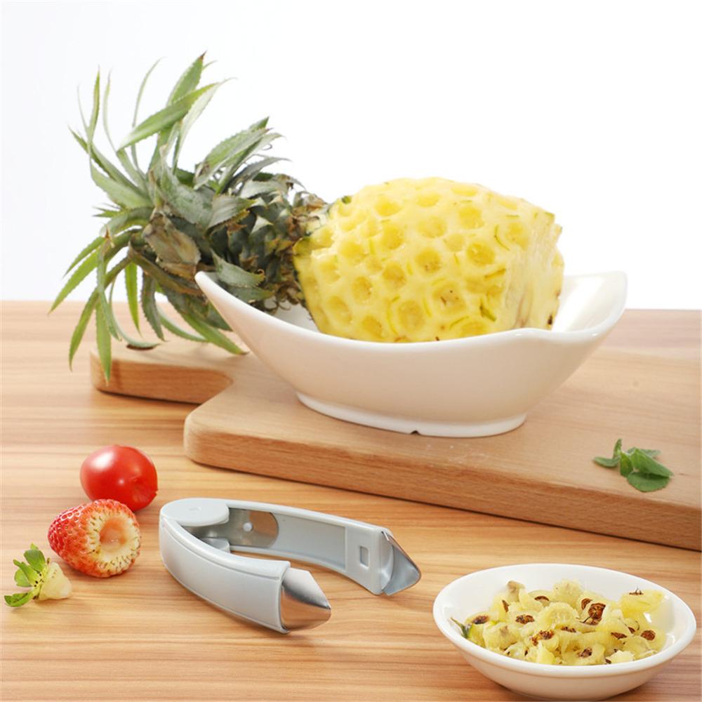 1PC Multi-function Pineapple Cutter Tomato Fruit Leaf Stem Remover Gadget Tweezer Strawberry Shelling Machine Slicer